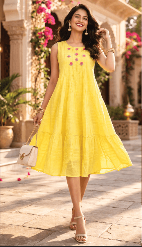Yellow Daisy Party Dress